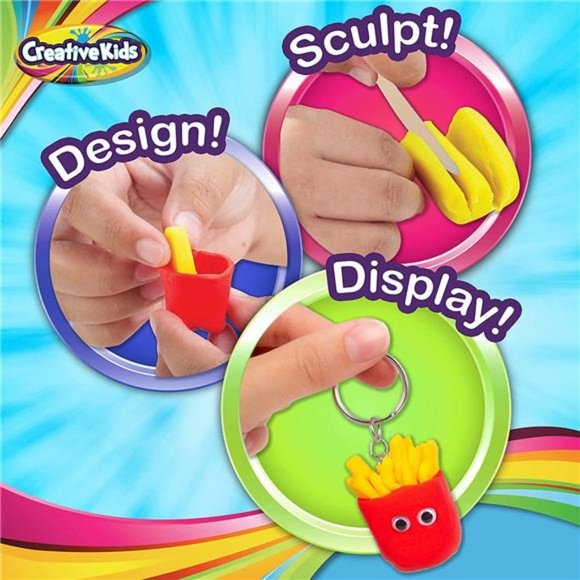 Air Clay Foodie Creations 30 Clay Charms with 13 Colors for Ages 6+ - Picture 2 of 7